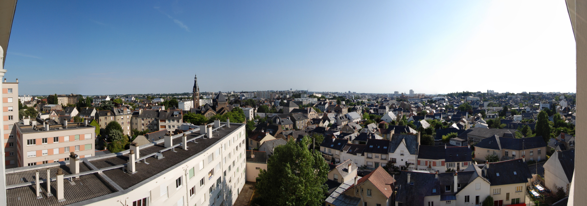 vue aérienne du quartier jeanne d'arc à Rennes