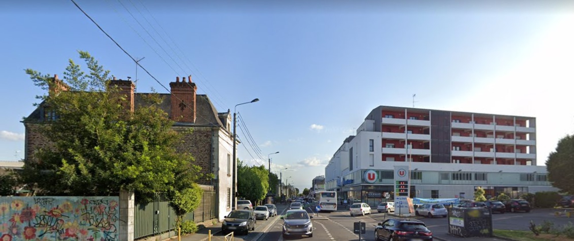 Rue dans le quartier Bréquigny à Rennes