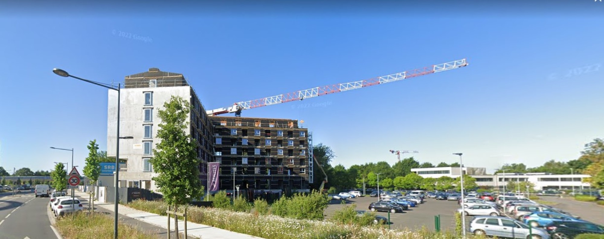 immeuble en chantier dans le quartier Via Silva à Rennes