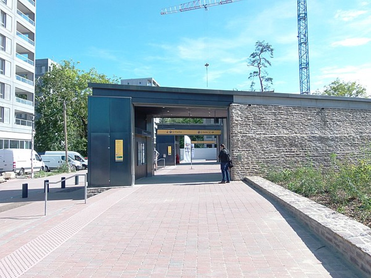 la nouvelle station de métro de l’écoquartier Courrouze