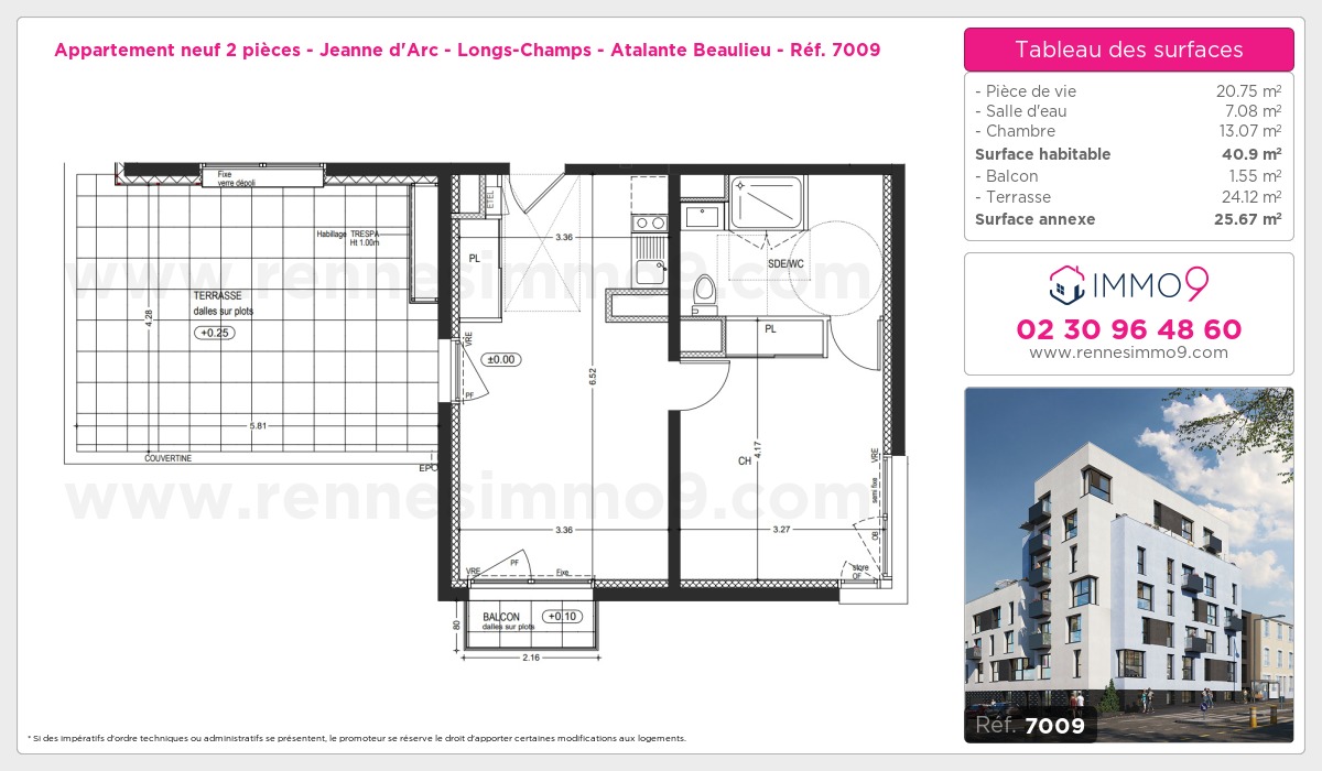 Plan et surfaces, Programme neuf  Référence n° 