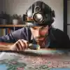 homme casqué qui cherche les meilleurs prix de l immobilier sur une carte de Montpellier