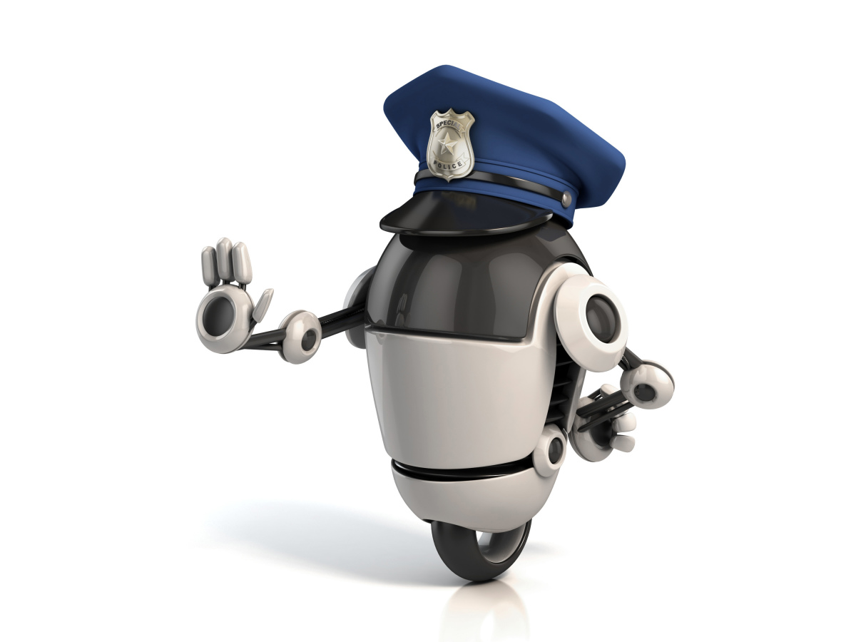 un robot policier