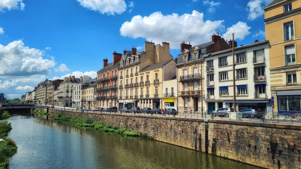 les quais de la Vilaine à Rennes