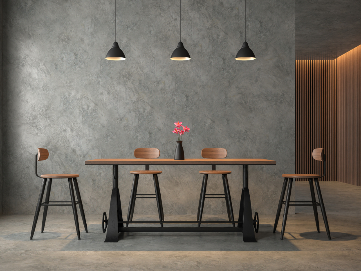 quel sol choisir pour son logement neuf – un salon design avec sol en béton ciré