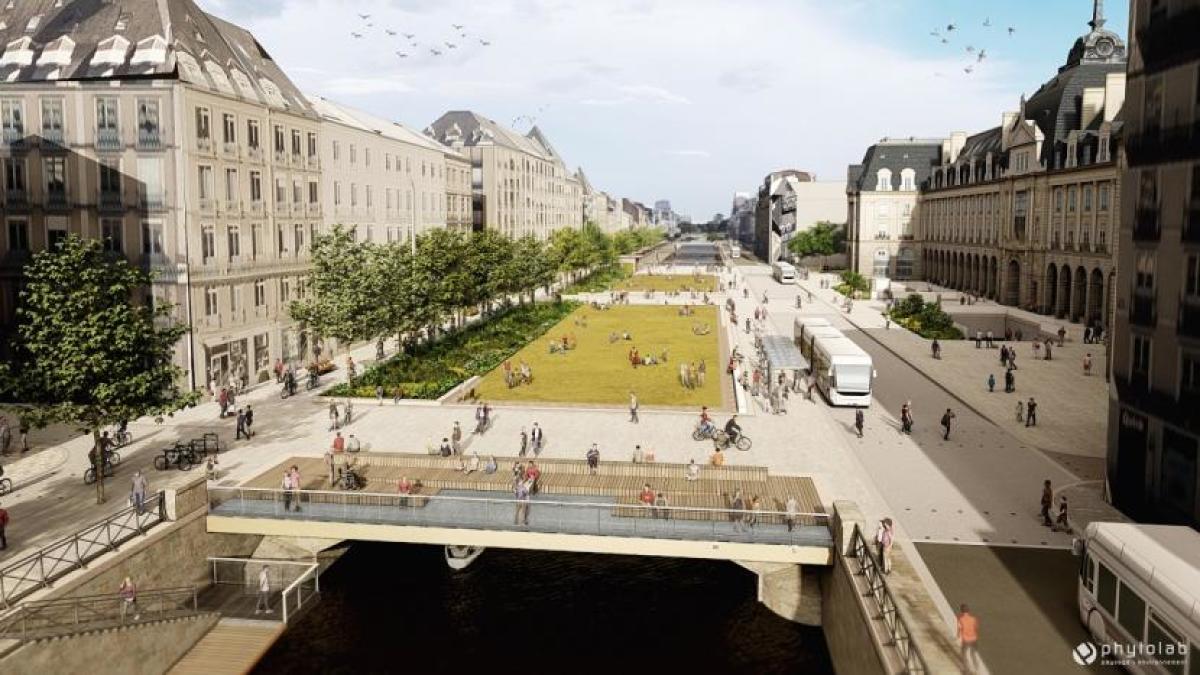 reamenagement république et quais vilaine rennes – Visuel quais et vue place de la république