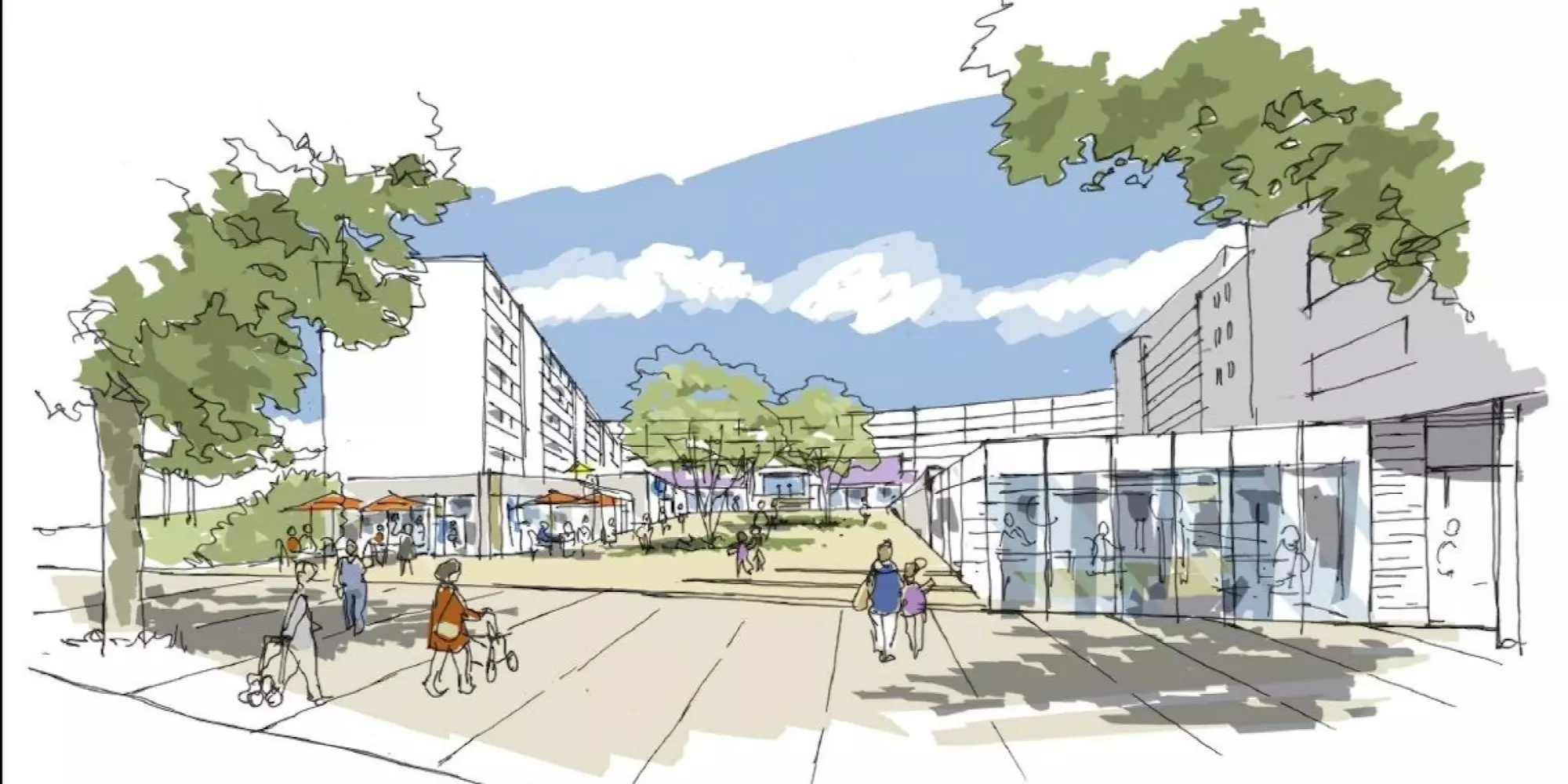 Projet centre commercial gros chêne Rennes