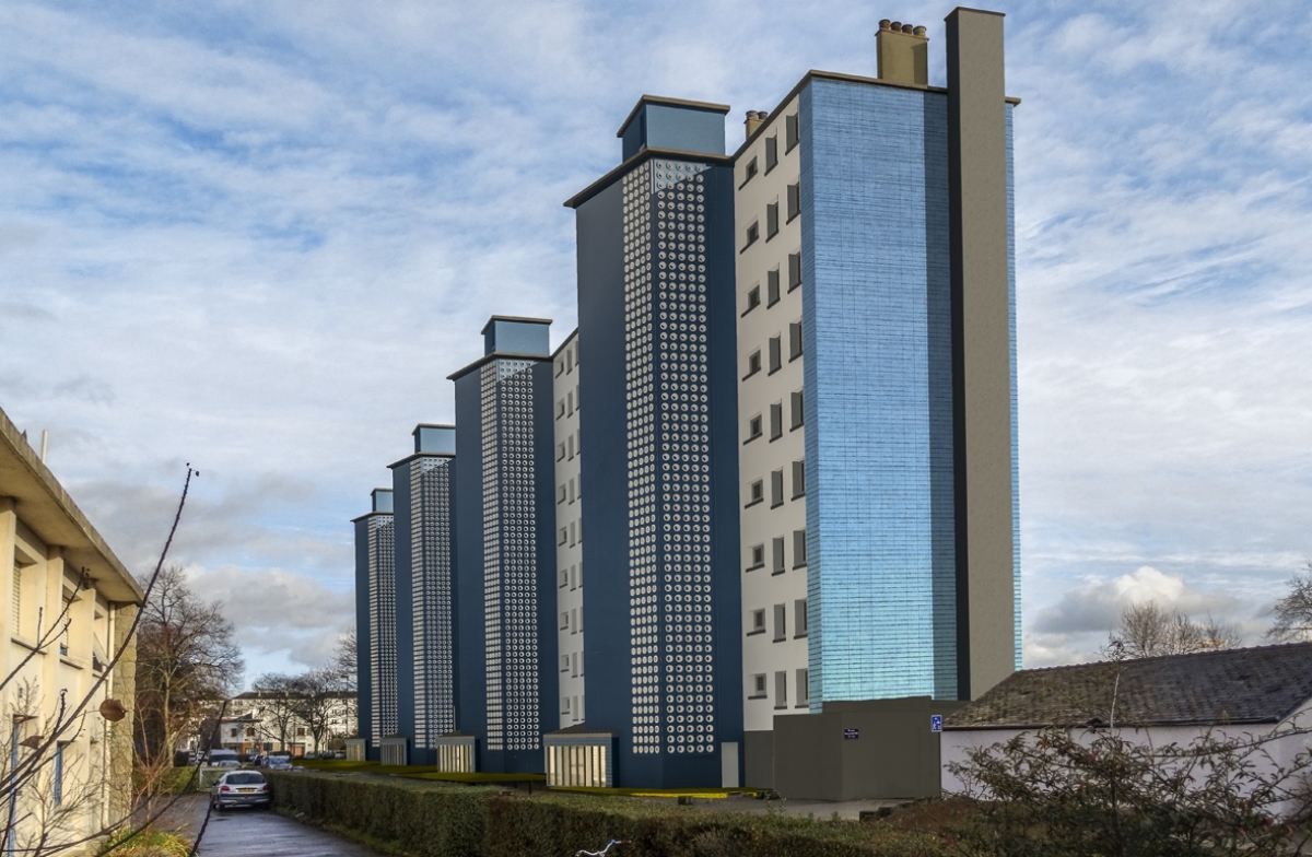 Le Grand Bleu commence sa nouvelle vie réhabilitation grand bleu cleunay – Cleunay exterieur façade 2