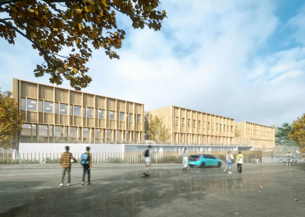 Le collège Cleunay sera un exemple local en terme de performance environnementale rénovation collège cleunay rennes – Collège Cleunay visuel arrière
