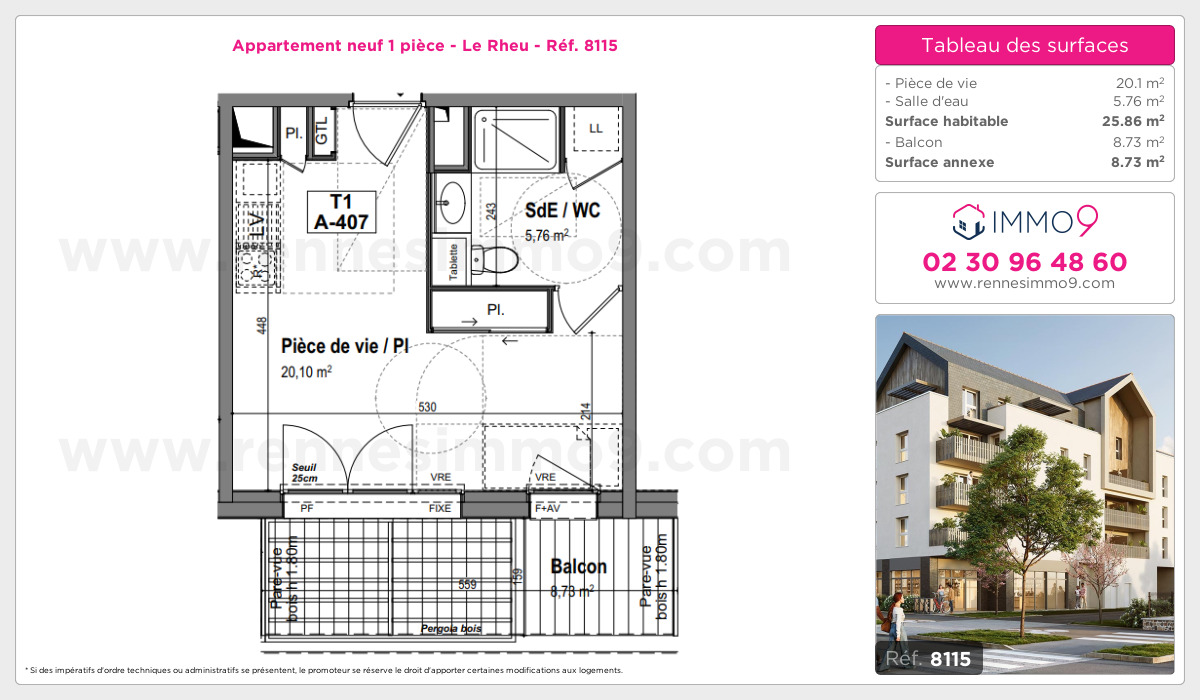 Plan et surfaces, Programme neuf Rheu Référence n° 8115