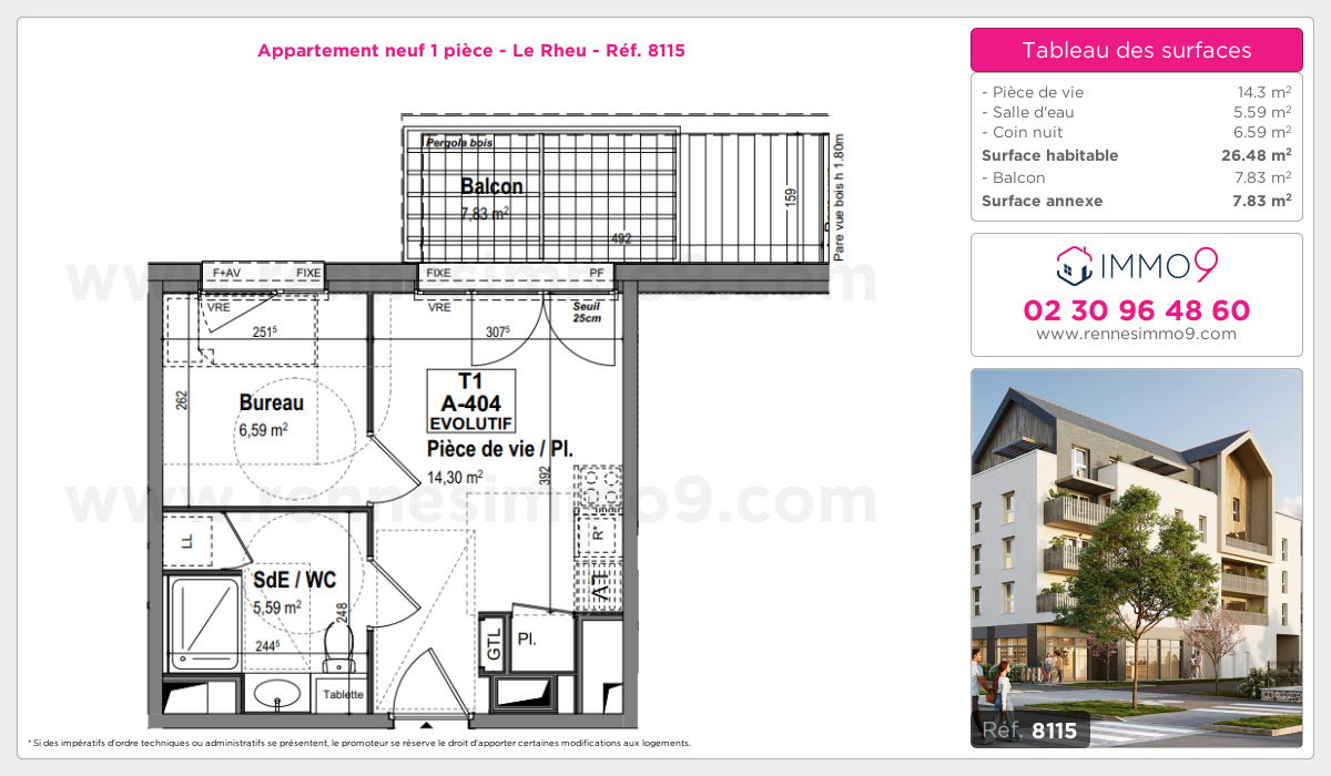 Plan et surfaces, Programme neuf Rheu Référence n° 8115