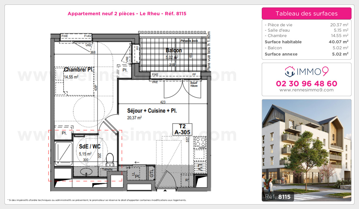 Plan et surfaces, Programme neuf Rheu Référence n° 8115
