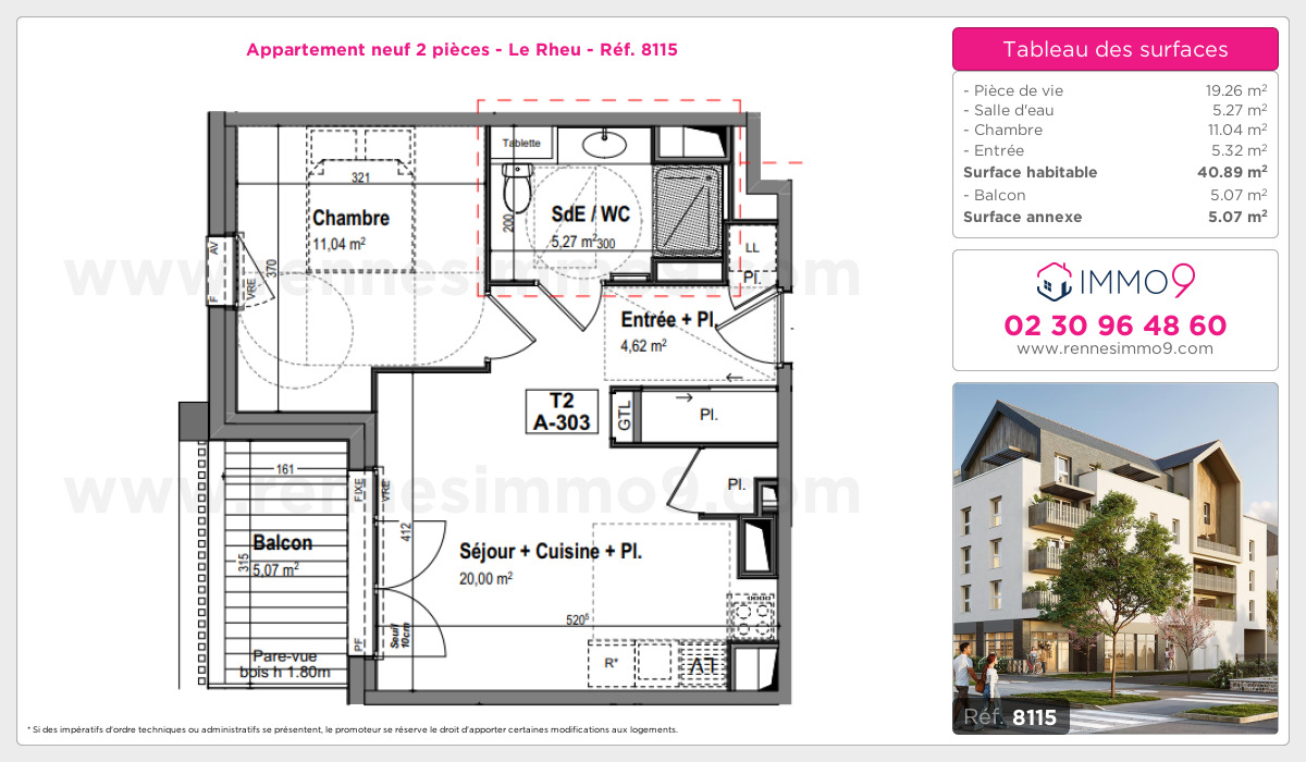 Plan et surfaces, Programme neuf Rheu Référence n° 8115