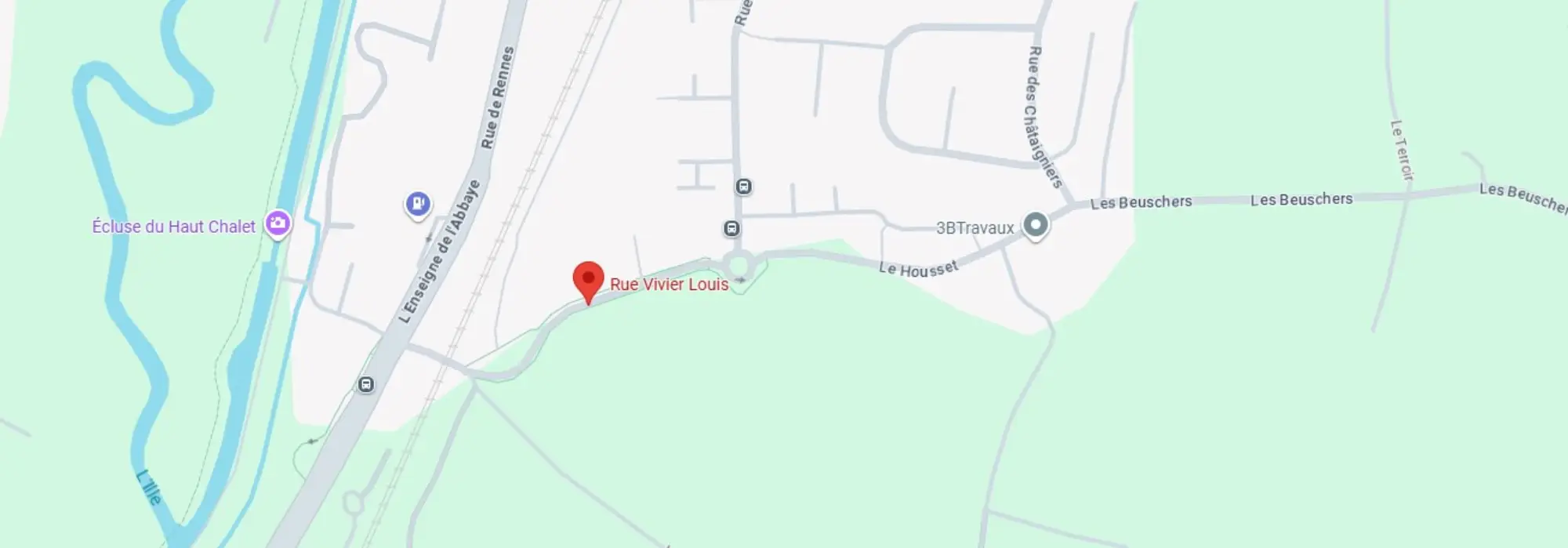 carte maps focus sur le vivier Louis